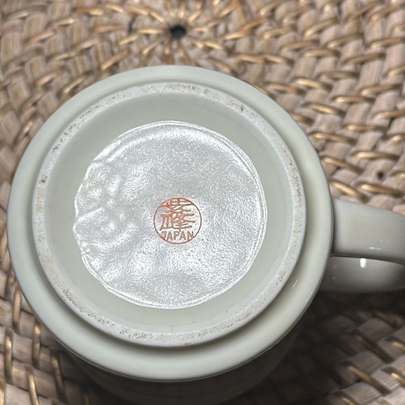 Vintage Japan set of 4 Cherry Tree Watermill Scene Coffee Mug Gold Trim no chips - Picture 6 of 6